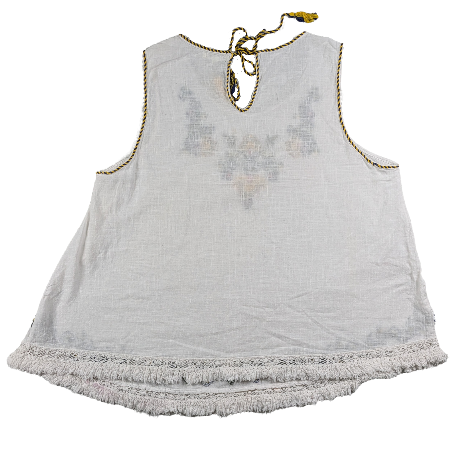 Max Studio Embroidered Swing Tank Size XL Get ready to swing into style with this Max Studio embroidered tank! Featuring a playful fringe hem, this tank will add a t