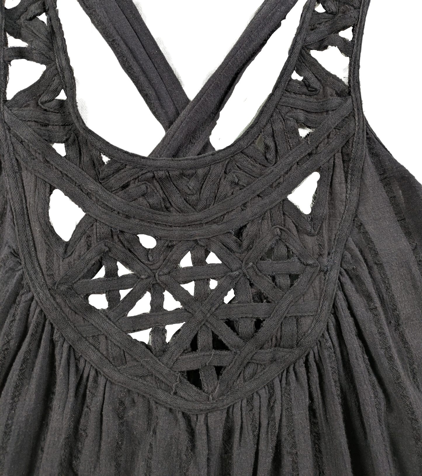 Billabong Black Swing Tank with Cut-outs and Criss Cross Straps Size Medium