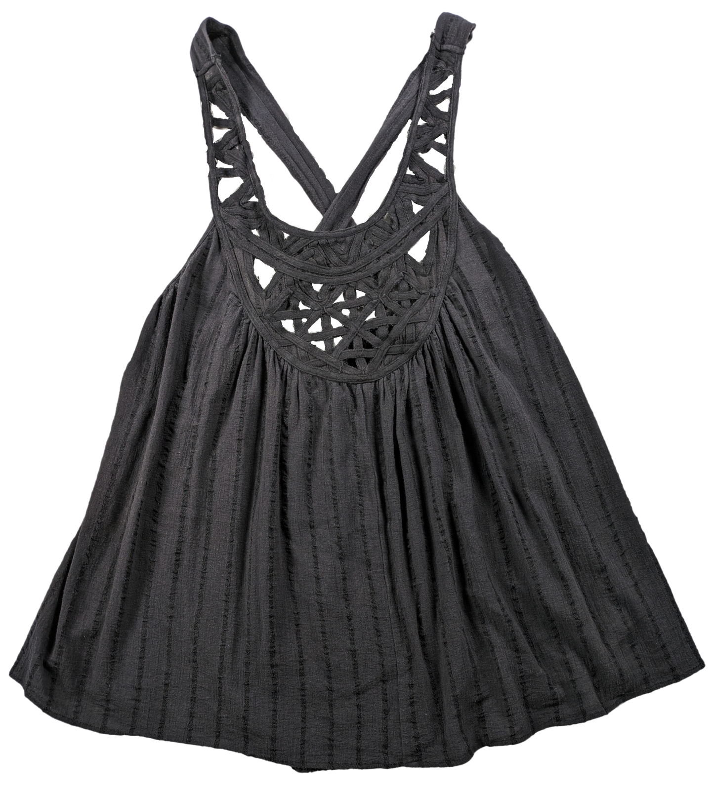 Billabong Black Swing Tank with Cut-outs and Criss Cross Straps Size Medium