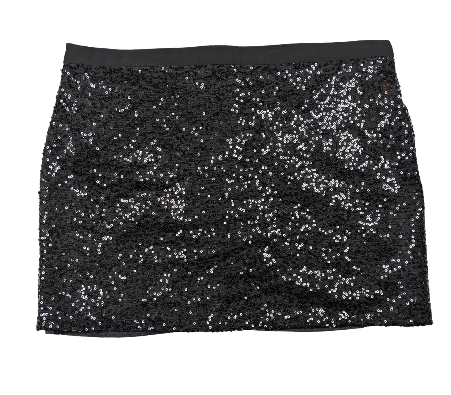 J Crew Factory Black Sequin Miniskirt Size 12