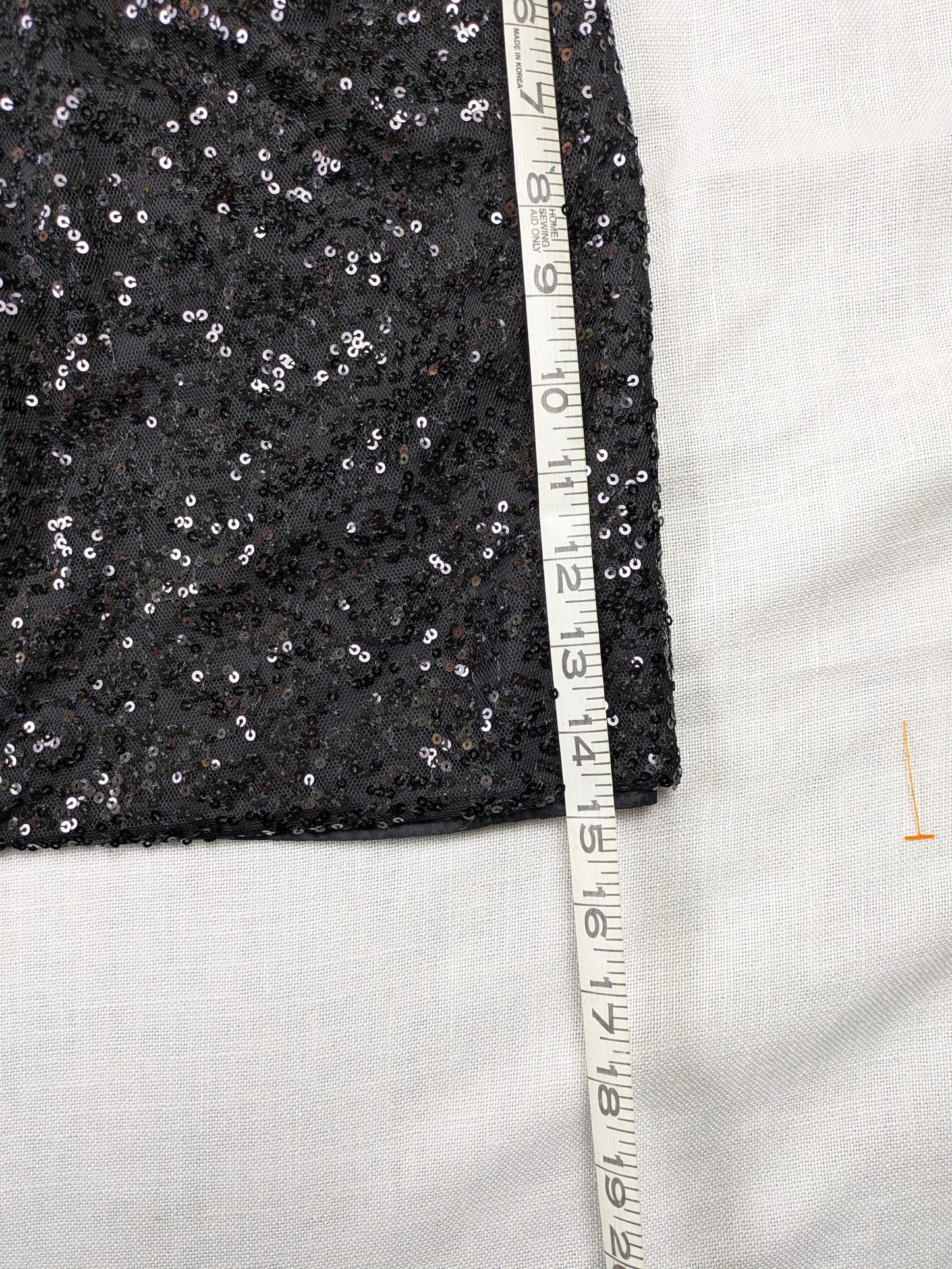 J Crew Factory Black Sequin Miniskirt Size 12