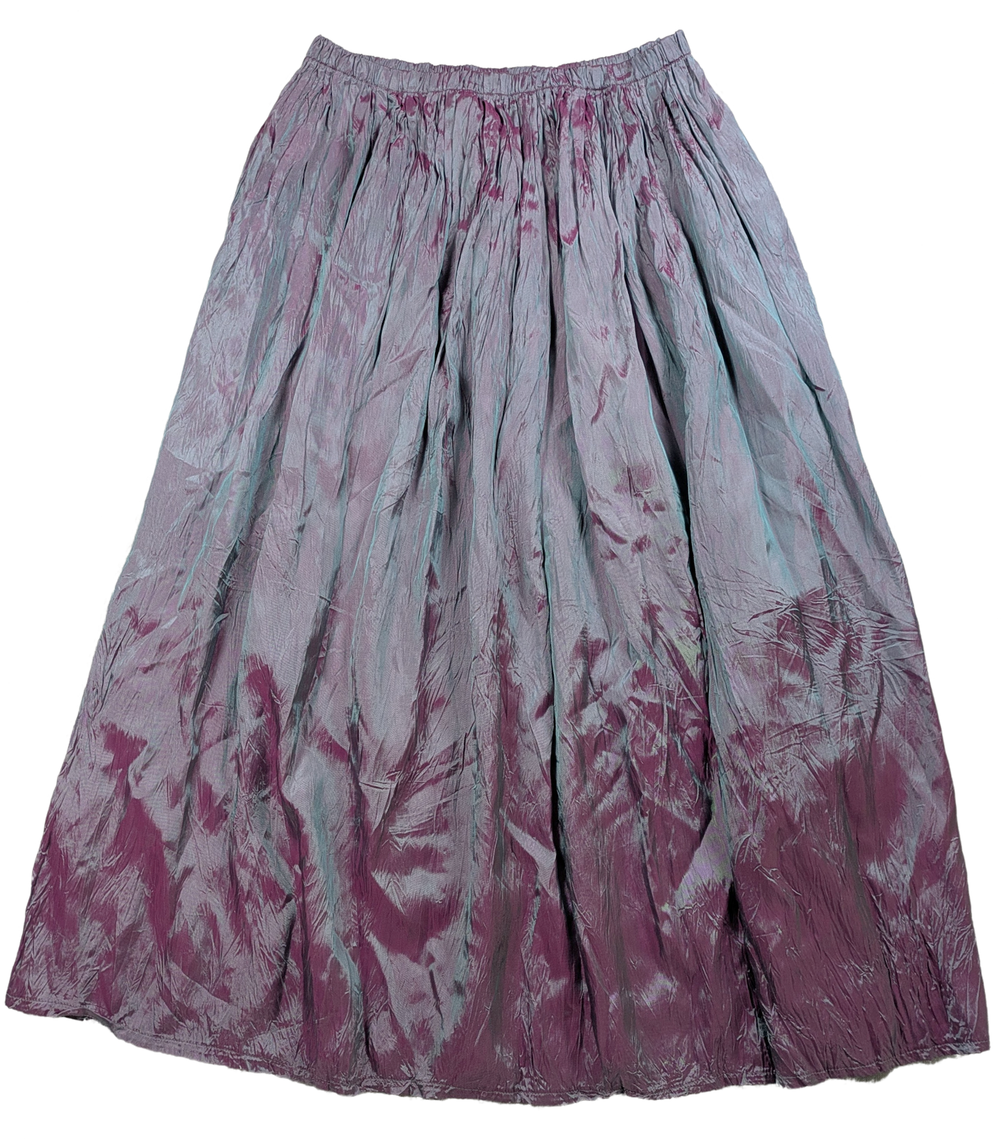 Lee Andersen Fairycore Iridescent Purple Satin Maxi Skirt Size Large