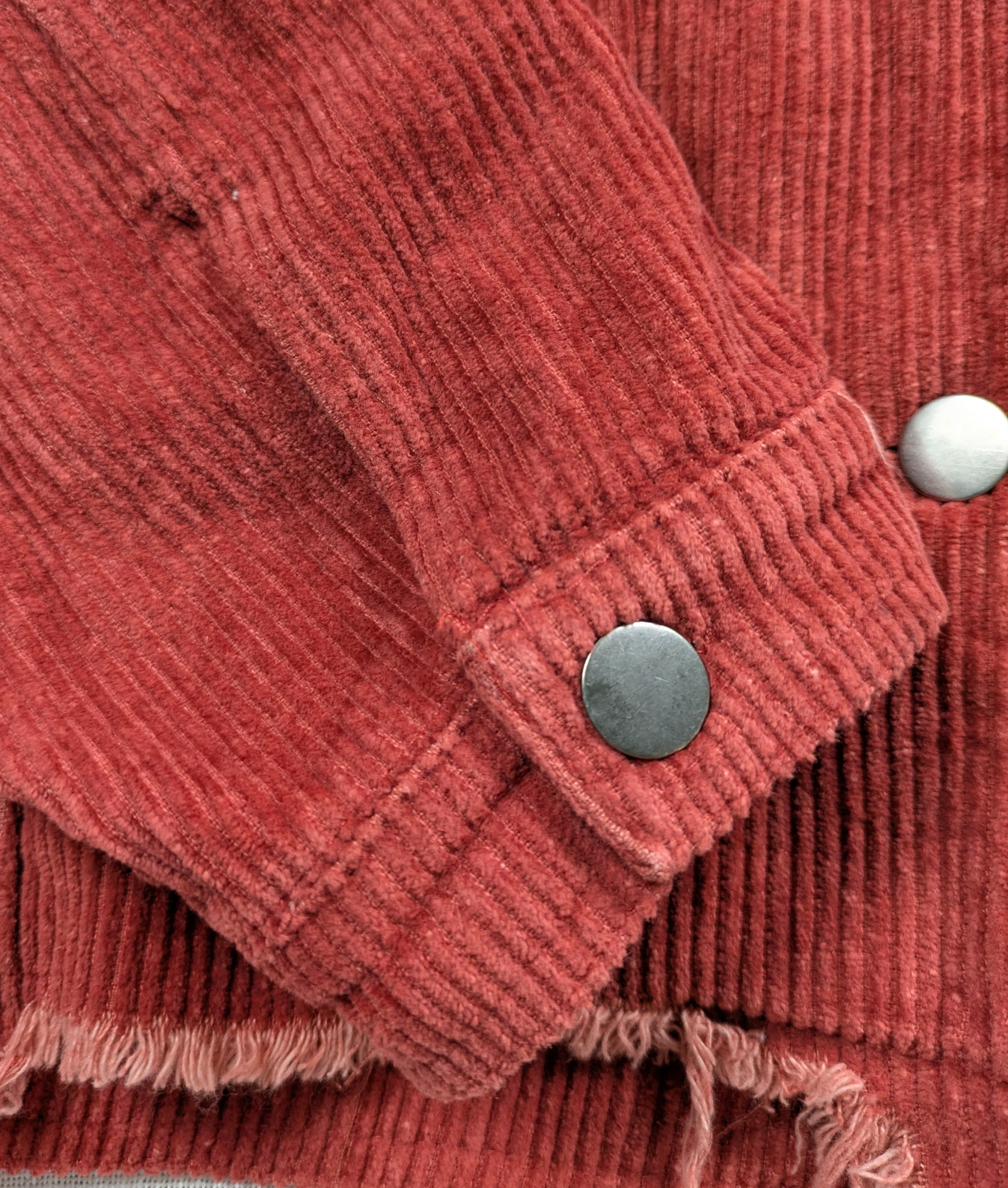 POL by Anthropologie Distressed Wide Corduroy Jacket Size Small
