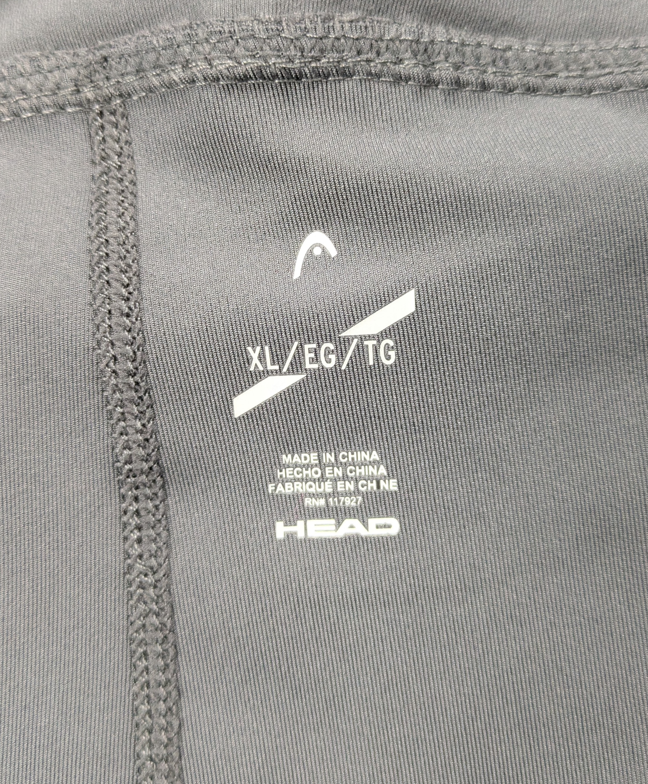 Head Gray Pleated Tennis Skirt/Skort with built-in shorts Size XL