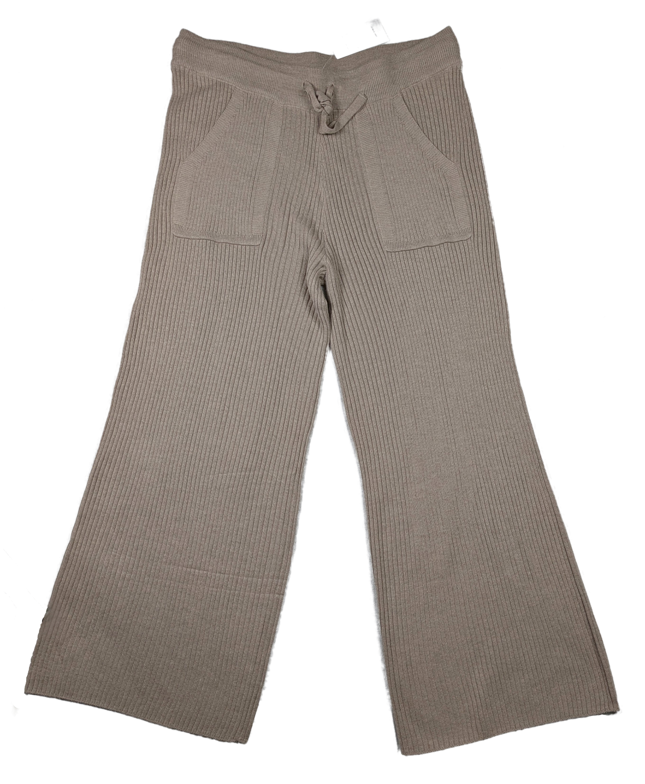 Splendid Georgie Cashblend Rib Cropped  Wide-Leg Sweater Pants Size L Get ready to experience sweater dressing in a whole new light. The Georgie Cashblend Rib Croppe