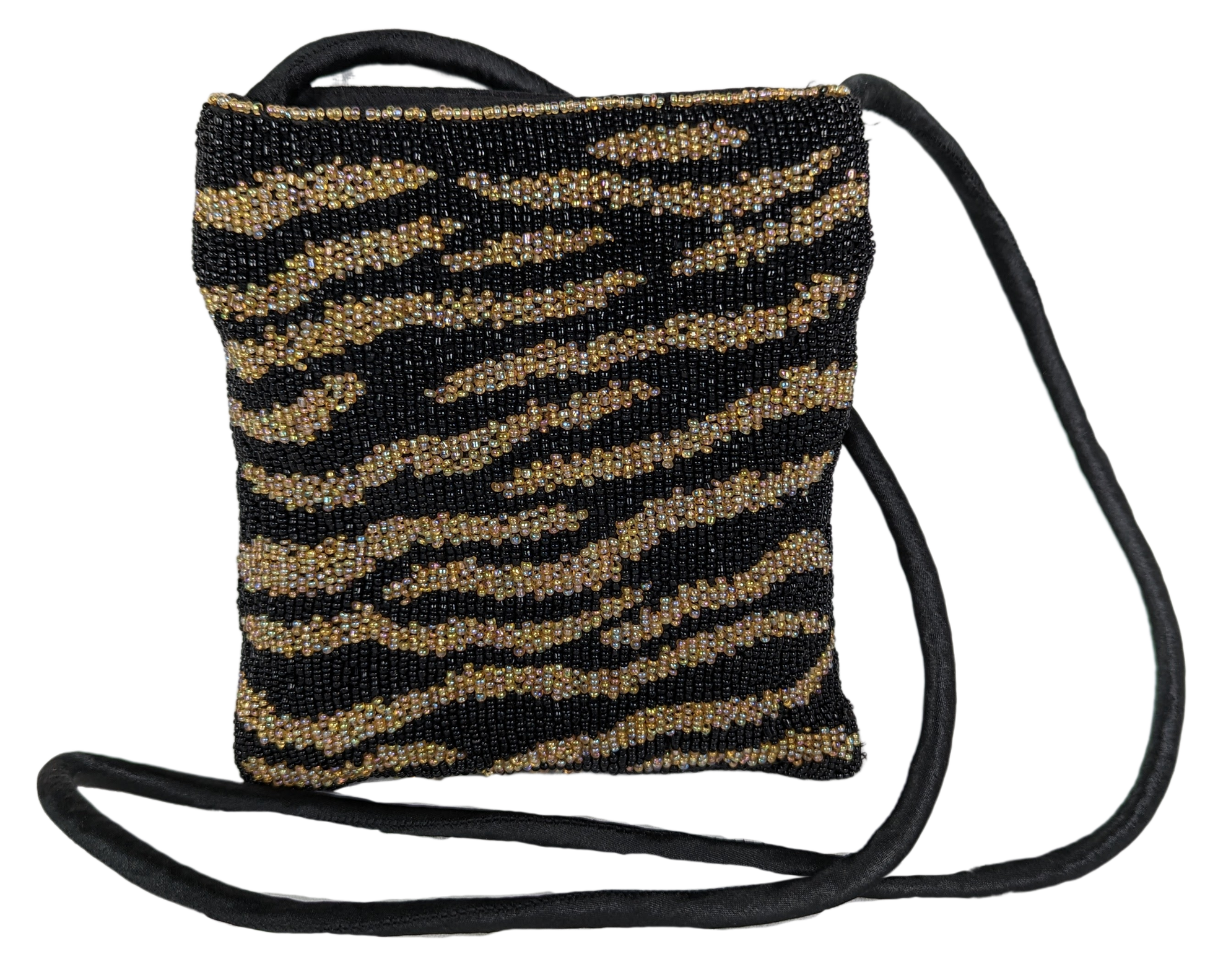 Beaded Zebra Handbag with Long Strap - Unbranded Measures:   L - 6 1/2"   W - 1/2"   H - 7"  Strap - 42"HandbagBeaded Zebra HandbagBeaded Zebra Handbag