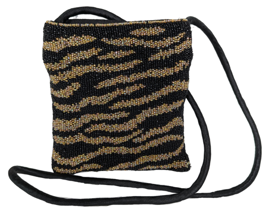 Beaded Zebra Handbag with Long Strap - Unbranded Measures:   L - 6 1/2"   W - 1/2"   H - 7"  Strap - 42"HandbagBeaded Zebra HandbagBeaded Zebra Handbag
