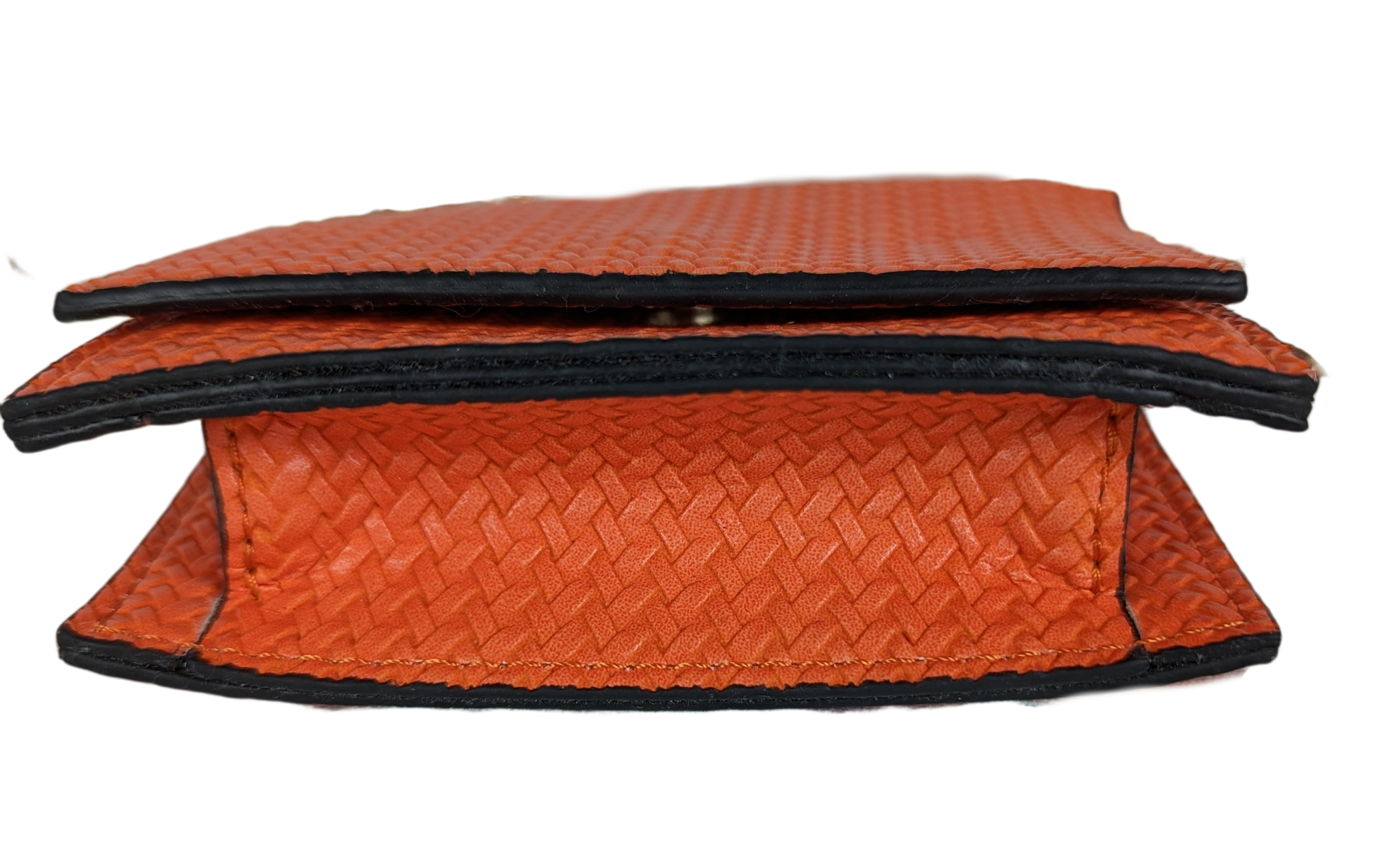 Shein Orange Faux Leather Wallet with Gold Chain.Purse, handbagShein Chain WalletShein Chain Wallet