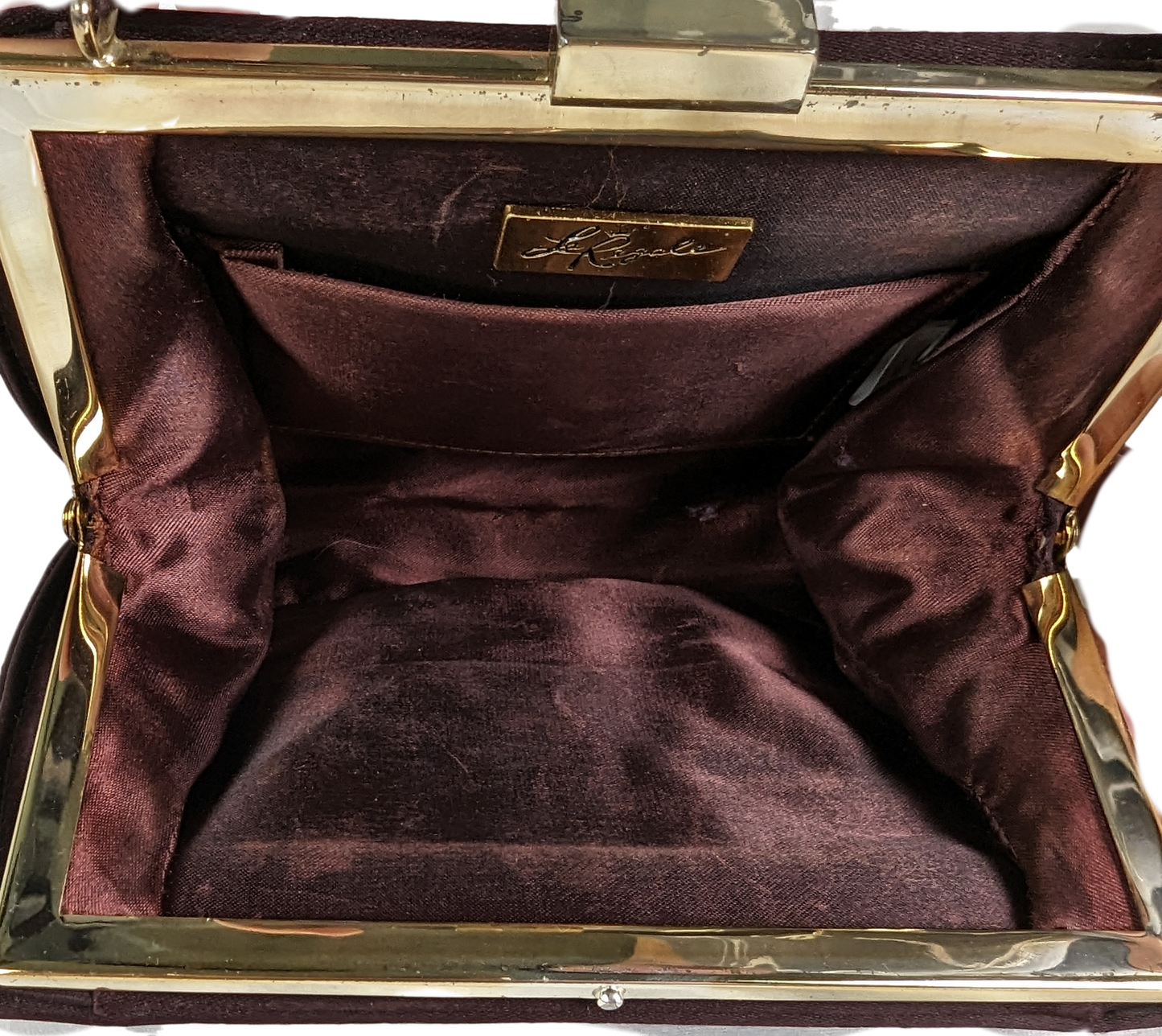 La Regale Plum Satin Evening Bag Just the right bag for a night out; phone, lipstick, keys. Done.PurseLa Regale Plum Satin Evening BagLa Regale Plum Satin Evening Bag