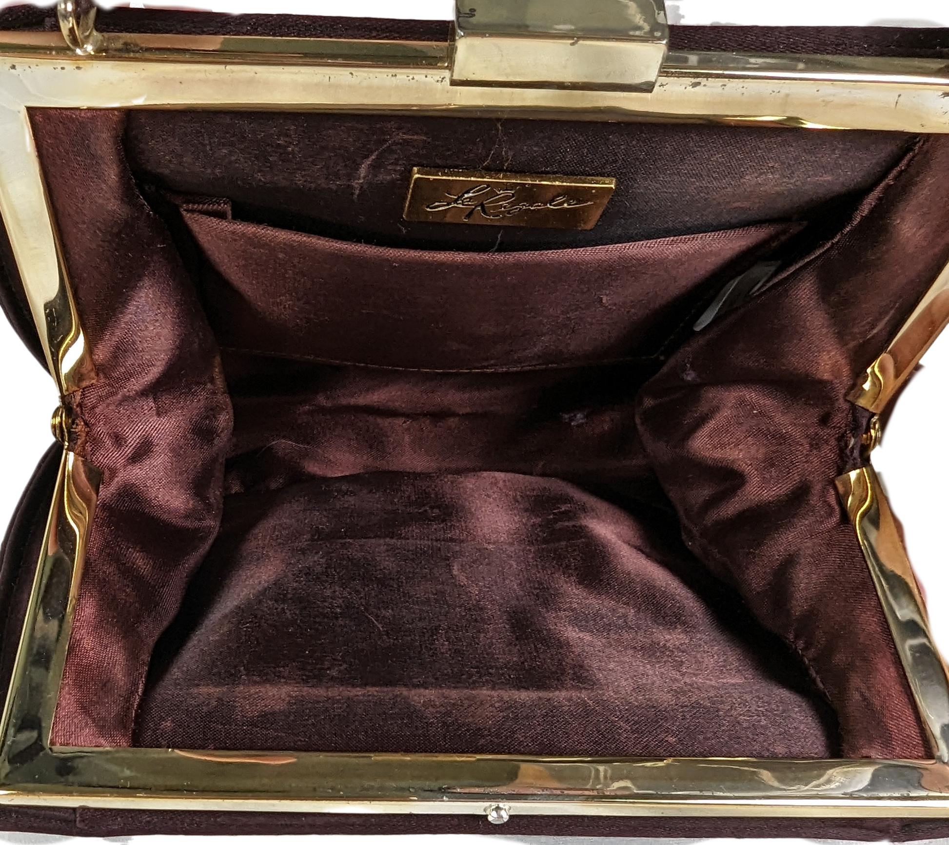 La Regale Plum Satin Evening Bag Just the right bag for a night out; phone, lipstick, keys. Done.PurseLa Regale Plum Satin Evening BagLa Regale Plum Satin Evening Bag