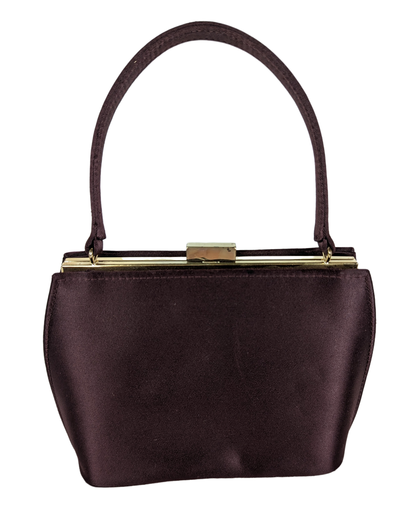 La Regale Plum Satin Evening Bag Just the right bag for a night out; phone, lipstick, keys. Done.PurseLa Regale Plum Satin Evening BagLa Regale Plum Satin Evening Bag