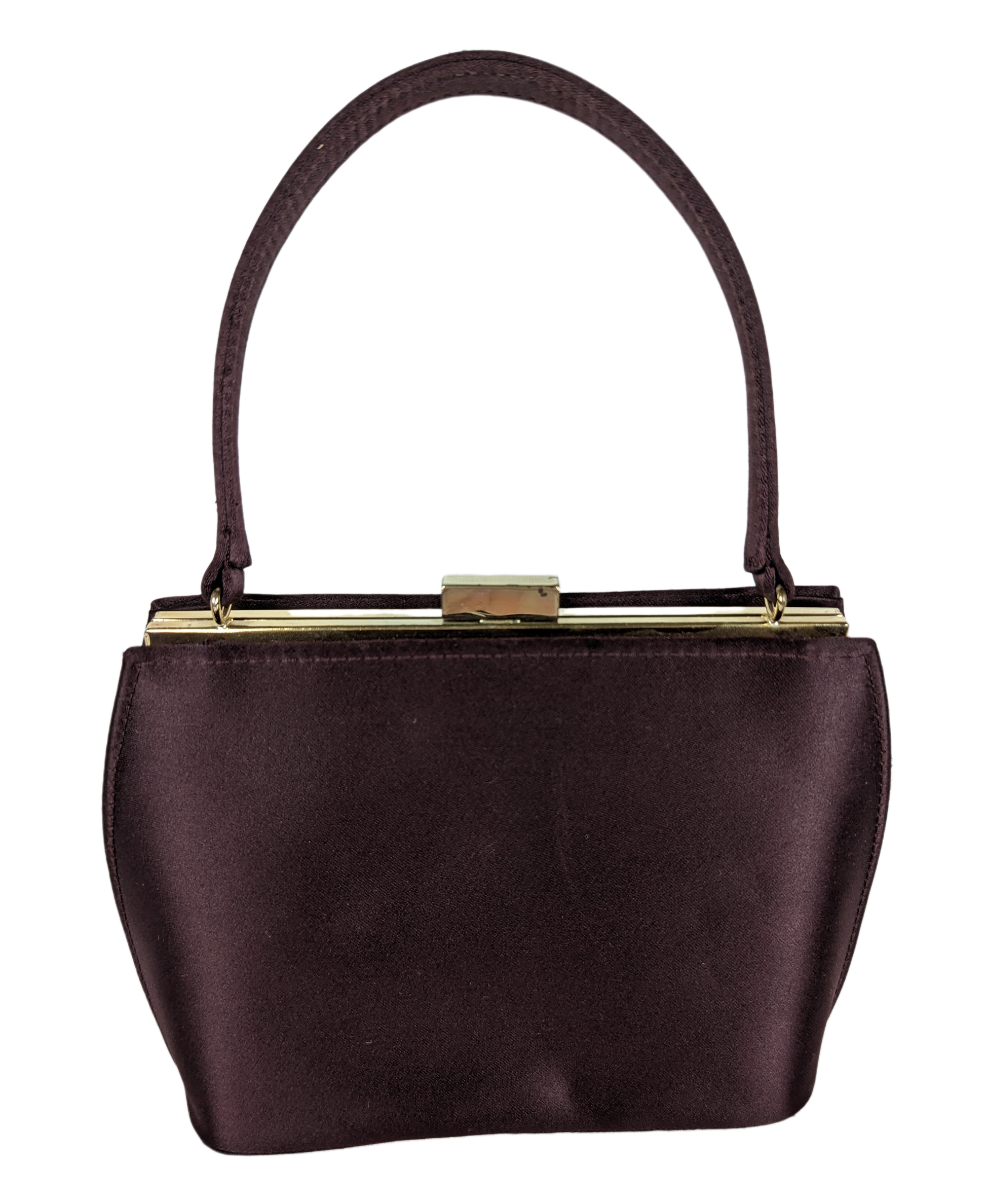 La Regale Plum Satin Evening Bag Just the right bag for a night out; phone, lipstick, keys. Done.PurseLa Regale Plum Satin Evening BagLa Regale Plum Satin Evening Bag
