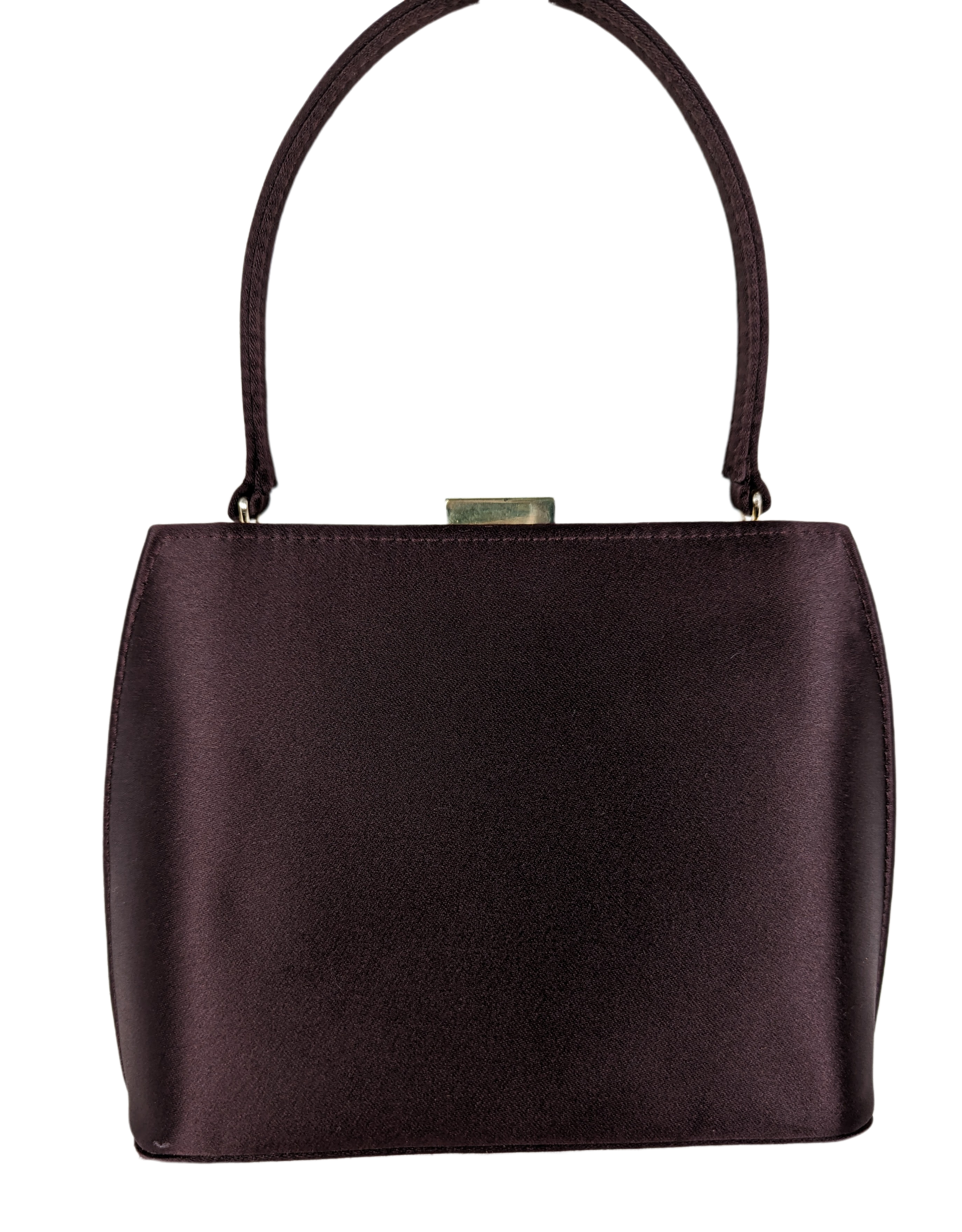La Regale Plum Satin Evening Bag Just the right bag for a night out; phone, lipstick, keys. Done.PurseLa Regale Plum Satin Evening BagLa Regale Plum Satin Evening Bag