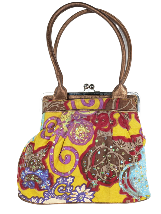 BuenoGorgeous bag with lots of room for all your essentials!  
Measurements:  L - 14"  W - 4 1/2"  H - 12"  Strap - 25"HandbagBueno Embellished HandbagBueno Embellished Handbag