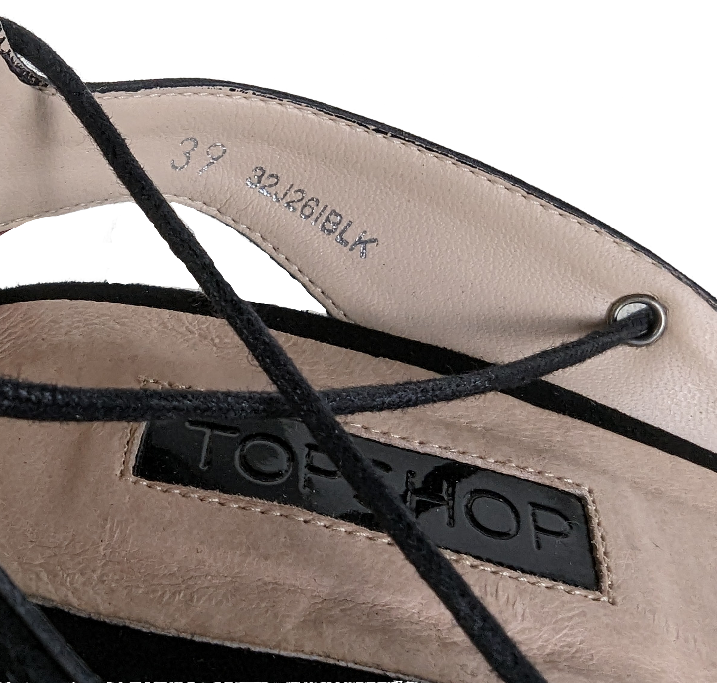 TopShop Jupiter Black Lace-up Heels Size 39 (8 1/2) Upgrade your shoe game with TopShop Jupiter Black Lace-up Heels. These fierce heels feature a pointy toe and lace