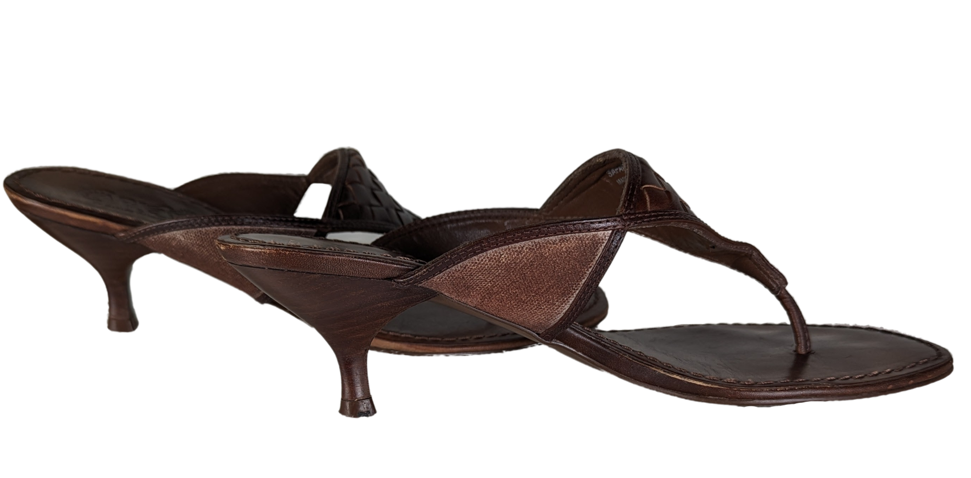 Carlos Santana Safari Kitten Heel Sandals Size 7 1/2   Step into a wild adventure with Carlos by Carlos Santana Safari Kitten Heel Sandals! These stunning shoes feat