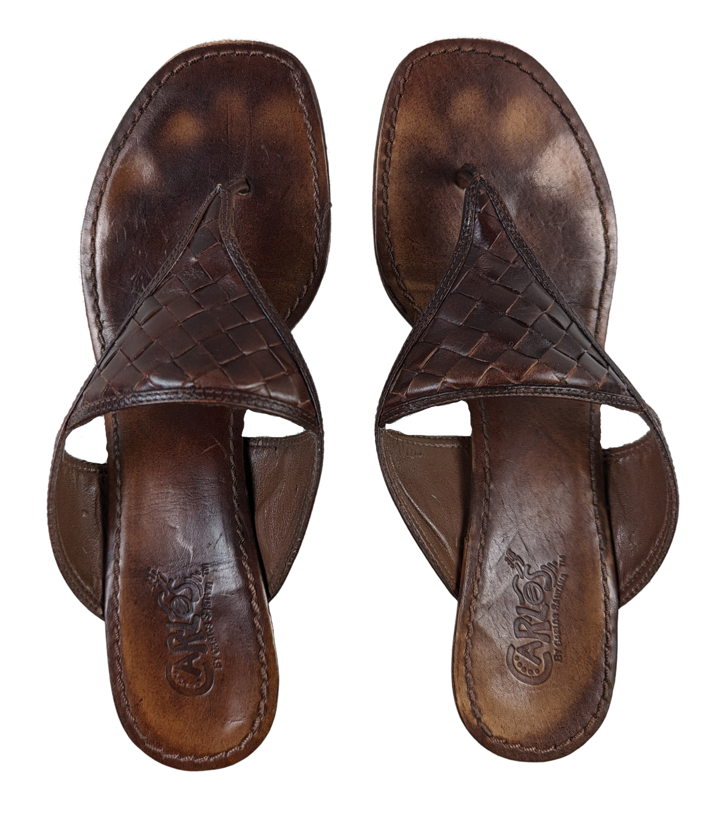 Carlos Santana Safari Kitten Heel Sandals Size 7 1/2   Step into a wild adventure with Carlos by Carlos Santana Safari Kitten Heel Sandals! These stunning shoes feat