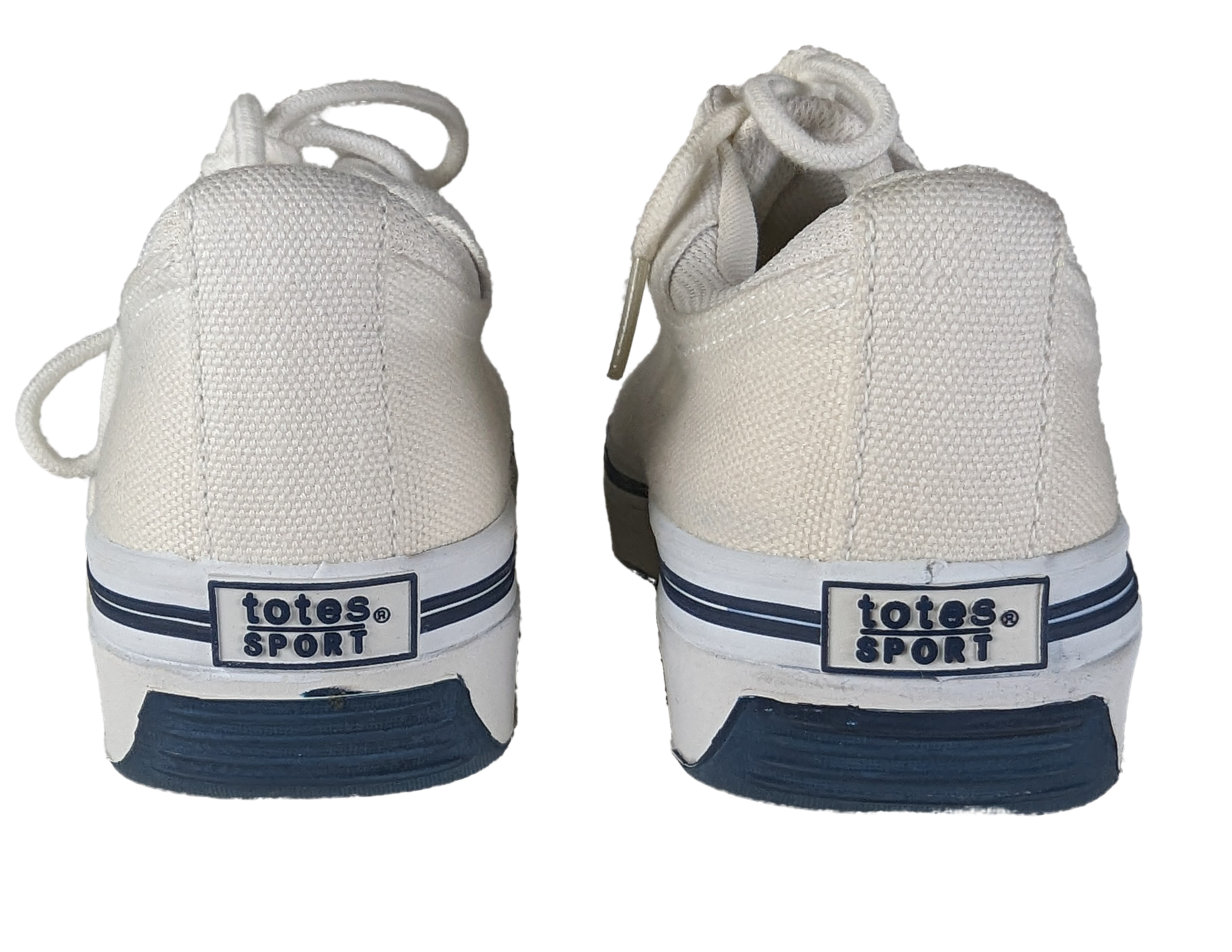 Totes Sport White Sneakers Size 8W Elevate your style and comfort with Totes Sport White Sneakers. Designed with a canvas upper and rubber sole, these sneakers provi