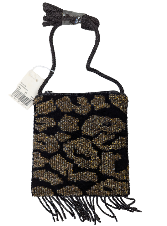 Small Beaded Leopard Print Bag with strap