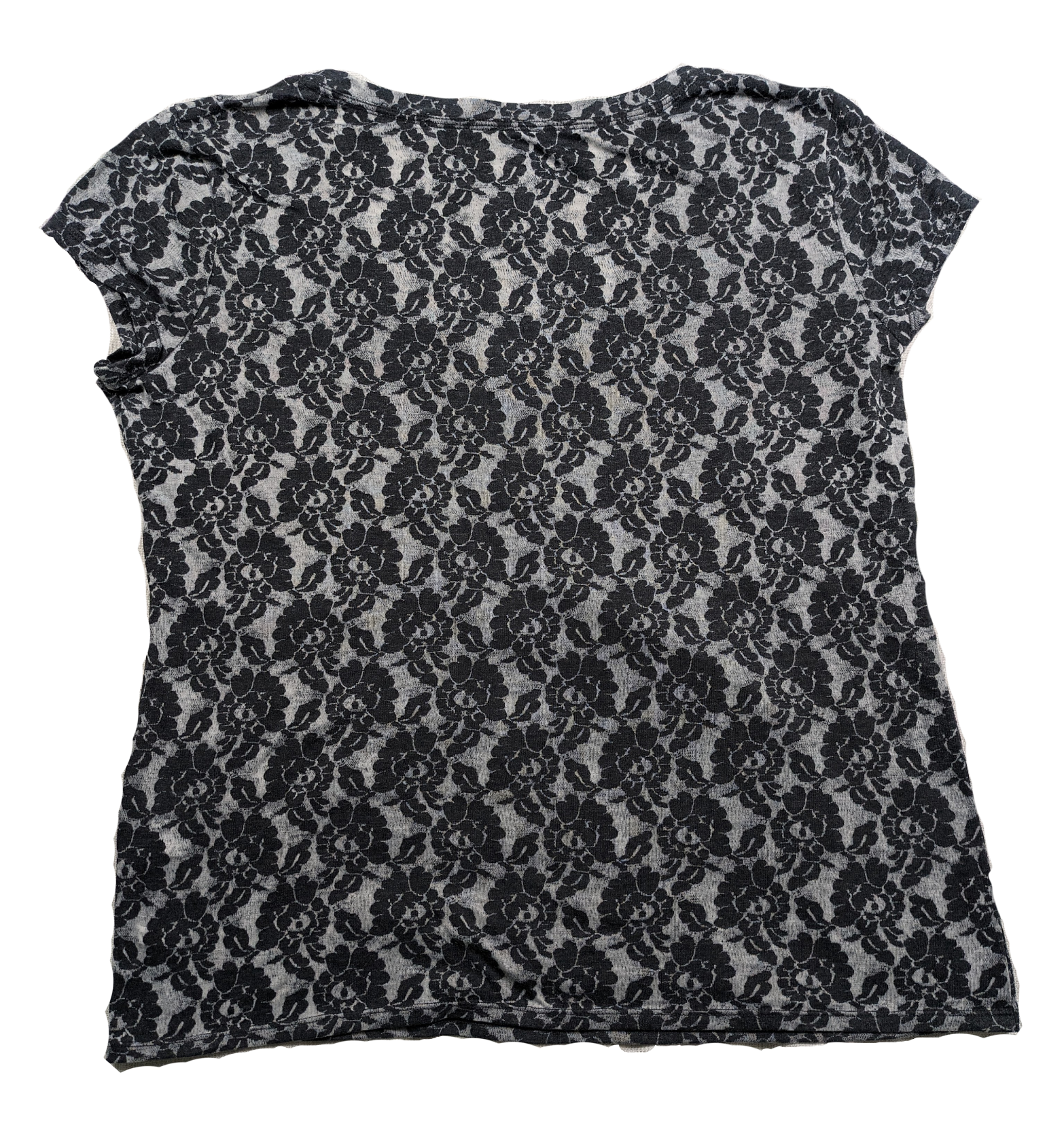 NY & Co Semi-Sheer Lace Print T Shirt Size XL Say hello to your new fa
