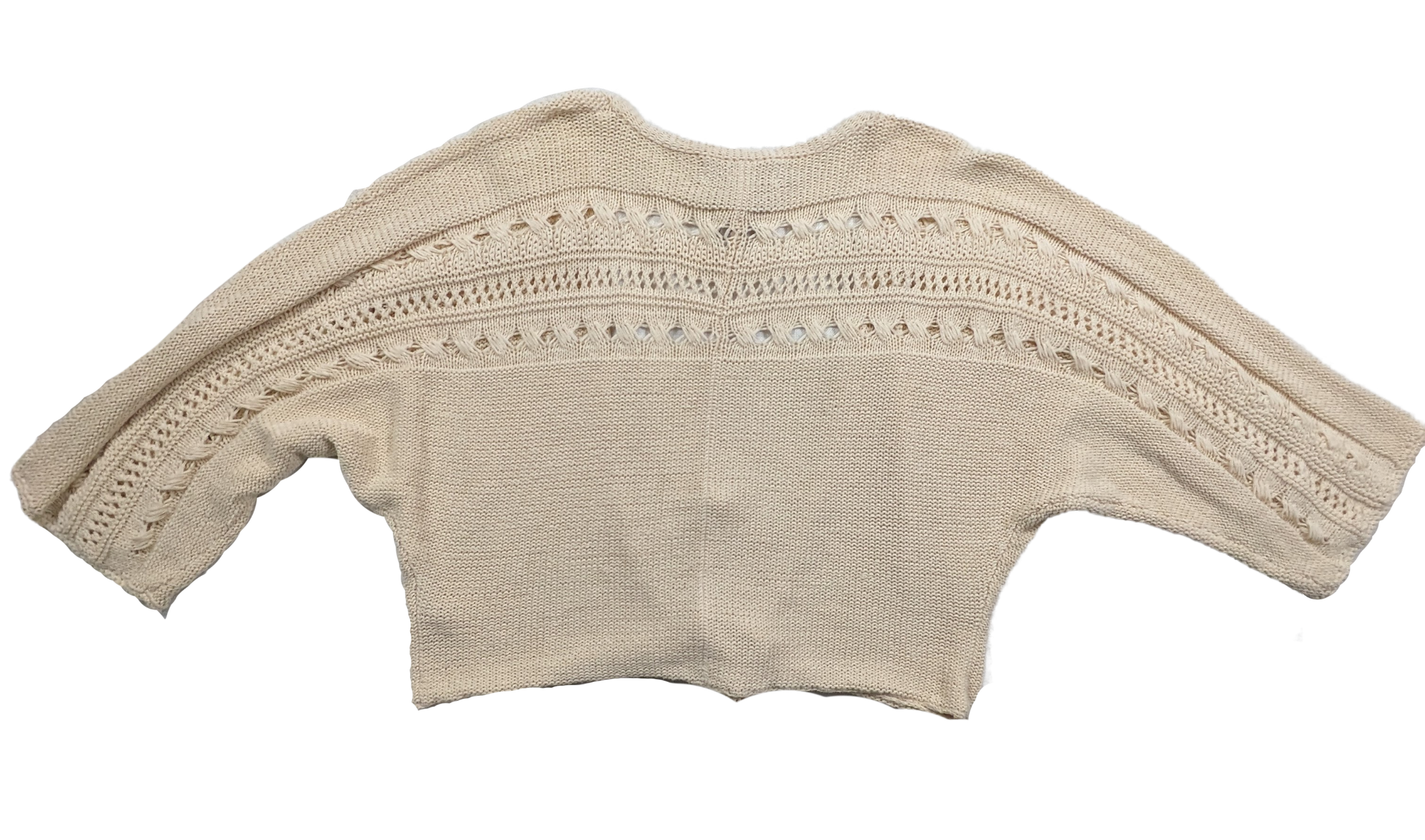 Nine West Crochet Beaded Tie-Front Cardigan size XL Upgrade your wardrobe with this playful Nine West Crochet Beaded Tie-Front Cardigan in size XL. Vintage-inspired