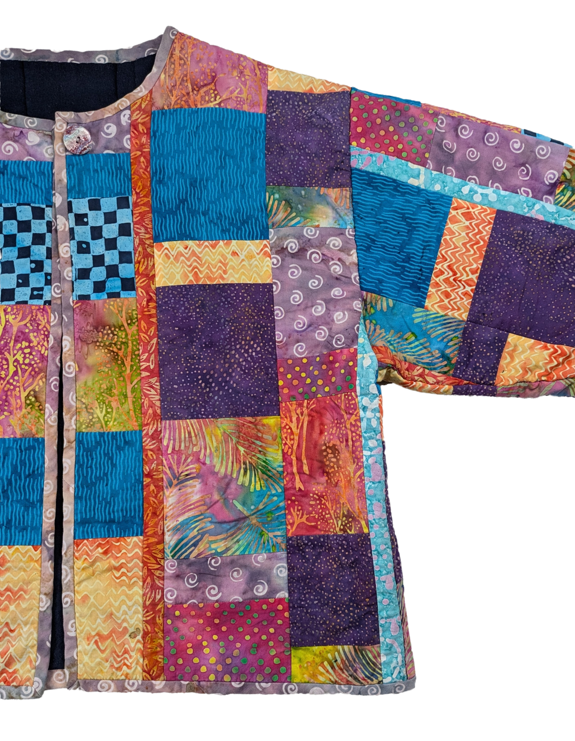 Handmade Colorful Quilted Jacket cottagecore Get cozy and stylish with our Handmade Quilted Jacket! It is lovingly handmade for a unique character, perfect for addin