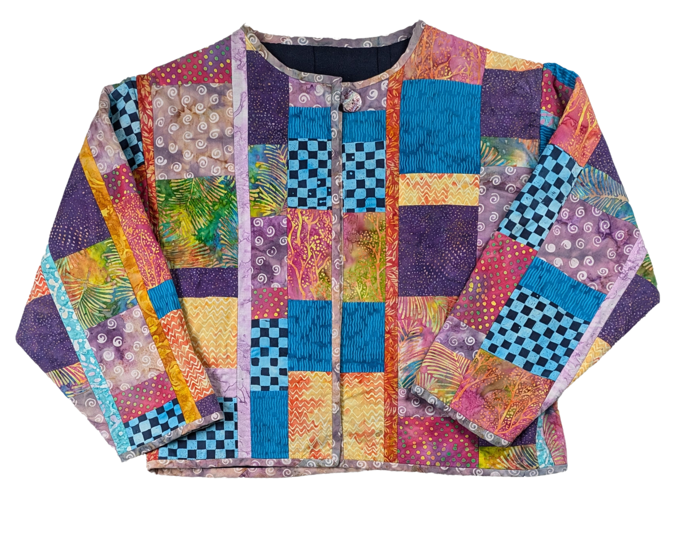 Handmade Colorful Quilted Jacket cottagecore Get cozy and stylish with our Handmade Quilted Jacket! It is lovingly handmade for a unique character, perfect for addin
