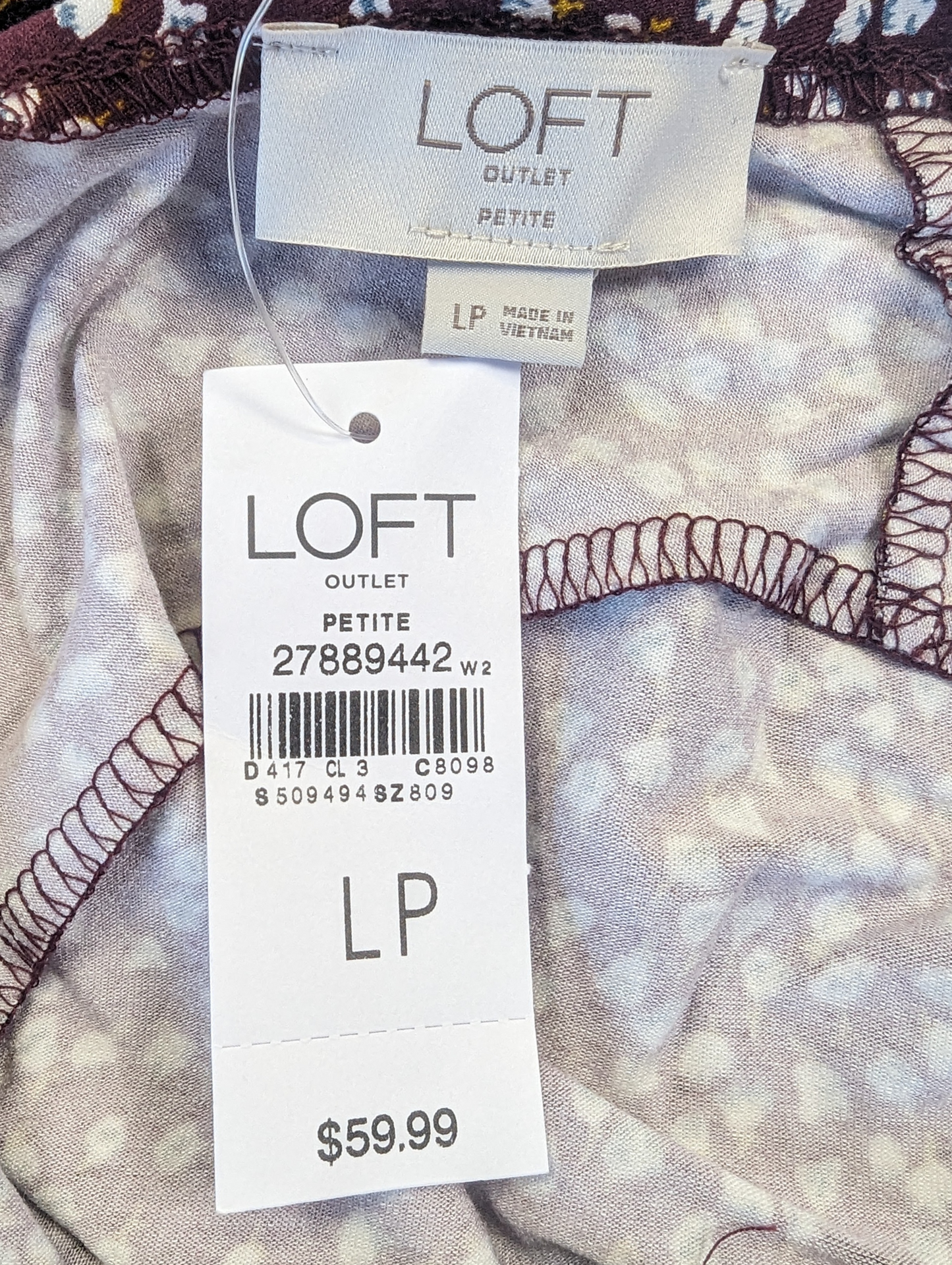 LoftLoft 
Welcome effortless style and soft comfort to your wardrobe with this NWT Loft knit swing dress! Featuring a subtle floral print, this burgundy dress is built tDressesLoft Knit Swing Dress - NWTLoft Knit Swing Dress - NWT