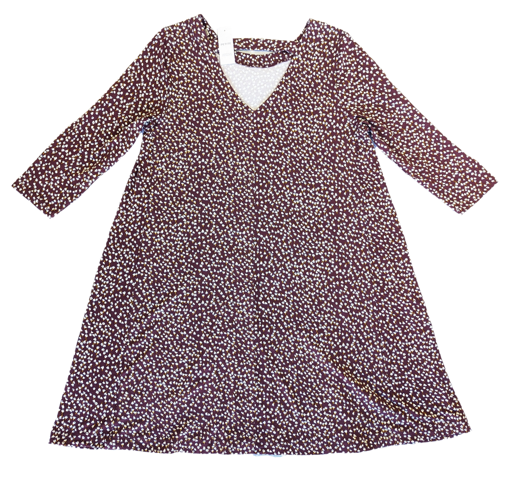 LoftLoft 
Welcome effortless style and soft comfort to your wardrobe with this NWT Loft knit swing dress! Featuring a subtle floral print, this burgundy dress is built tDressesLoft Knit Swing Dress - NWTLoft Knit Swing Dress - NWT