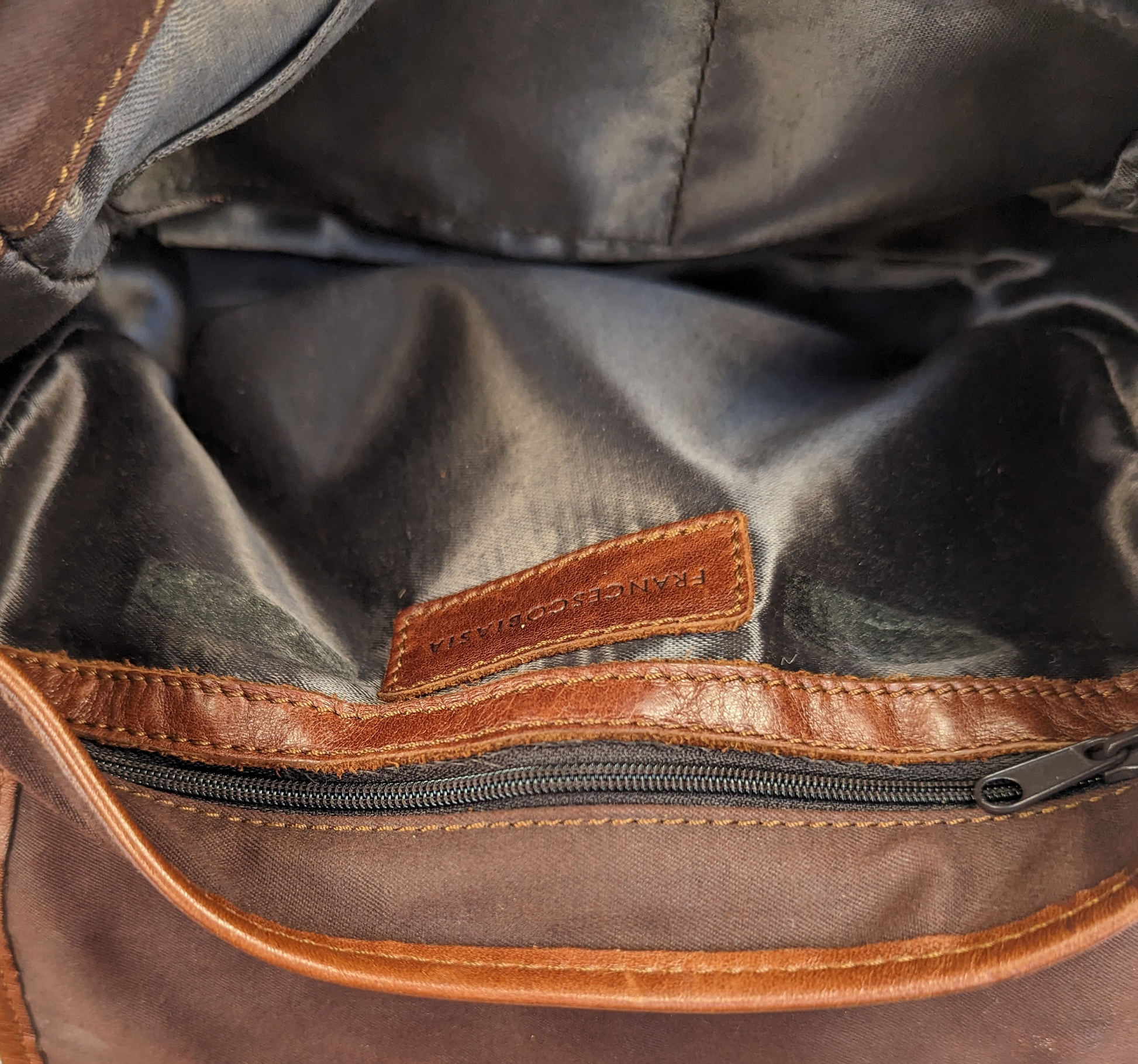 Francesco BiasiaVintage bag in excellent condition!  Lots of room for all your essentials - wallet, keys, makeup, etc...Purse, handbagFrancesco Biasia Leather and Fabric Messenger BagFrancesco Biasia Leather