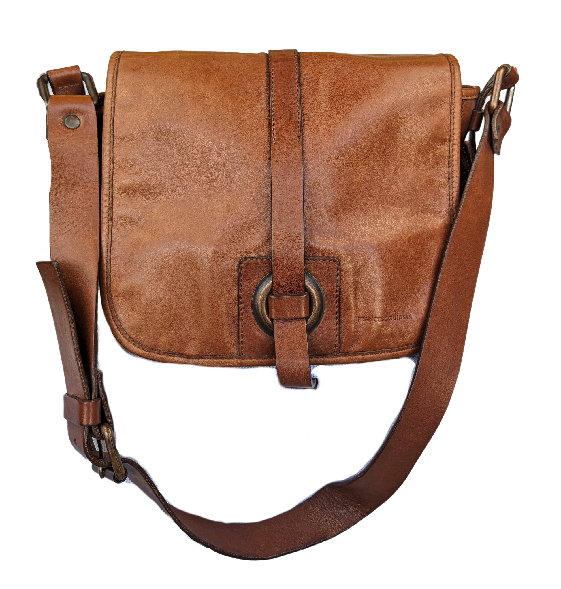 Francesco BiasiaVintage bag in excellent condition!  Lots of room for all your essentials - wallet, keys, makeup, etc...Purse, handbagFrancesco Biasia Leather and Fabric Messenger BagFrancesco Biasia Leather