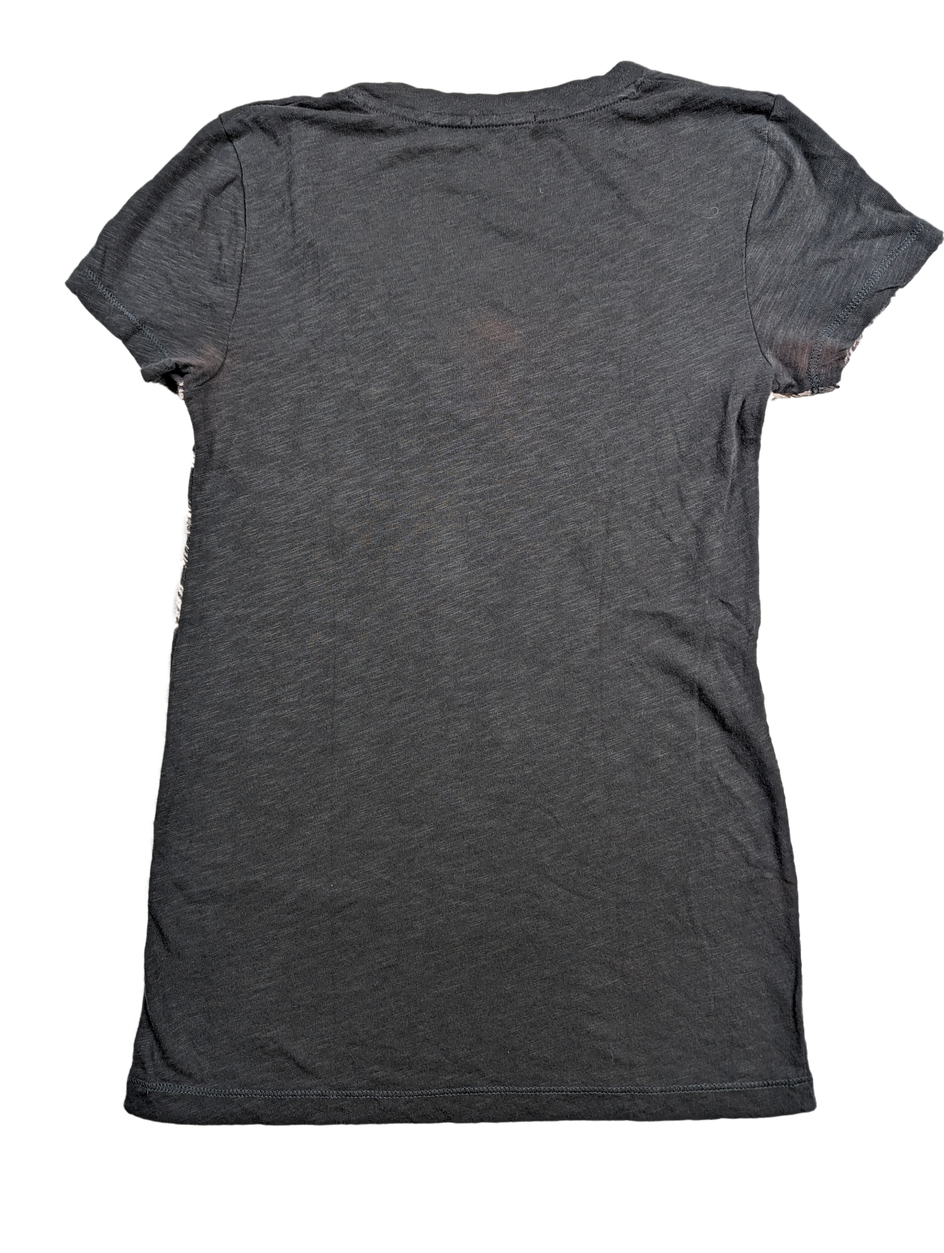 J Crew Dark Grey T-shirt with Abstract Floral Design with sequins Snag this quirky, playful J Crew dark grey t-shirt with a unique abstract floral design accented wi