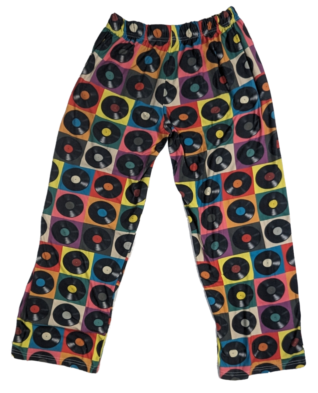 Brief Insanity Vinyl Record Design Lounge Pants Size Medium Get ready to rock and relax in these Brief Insanity Vinyl Record Design Lounge Pants! Featuring a unique