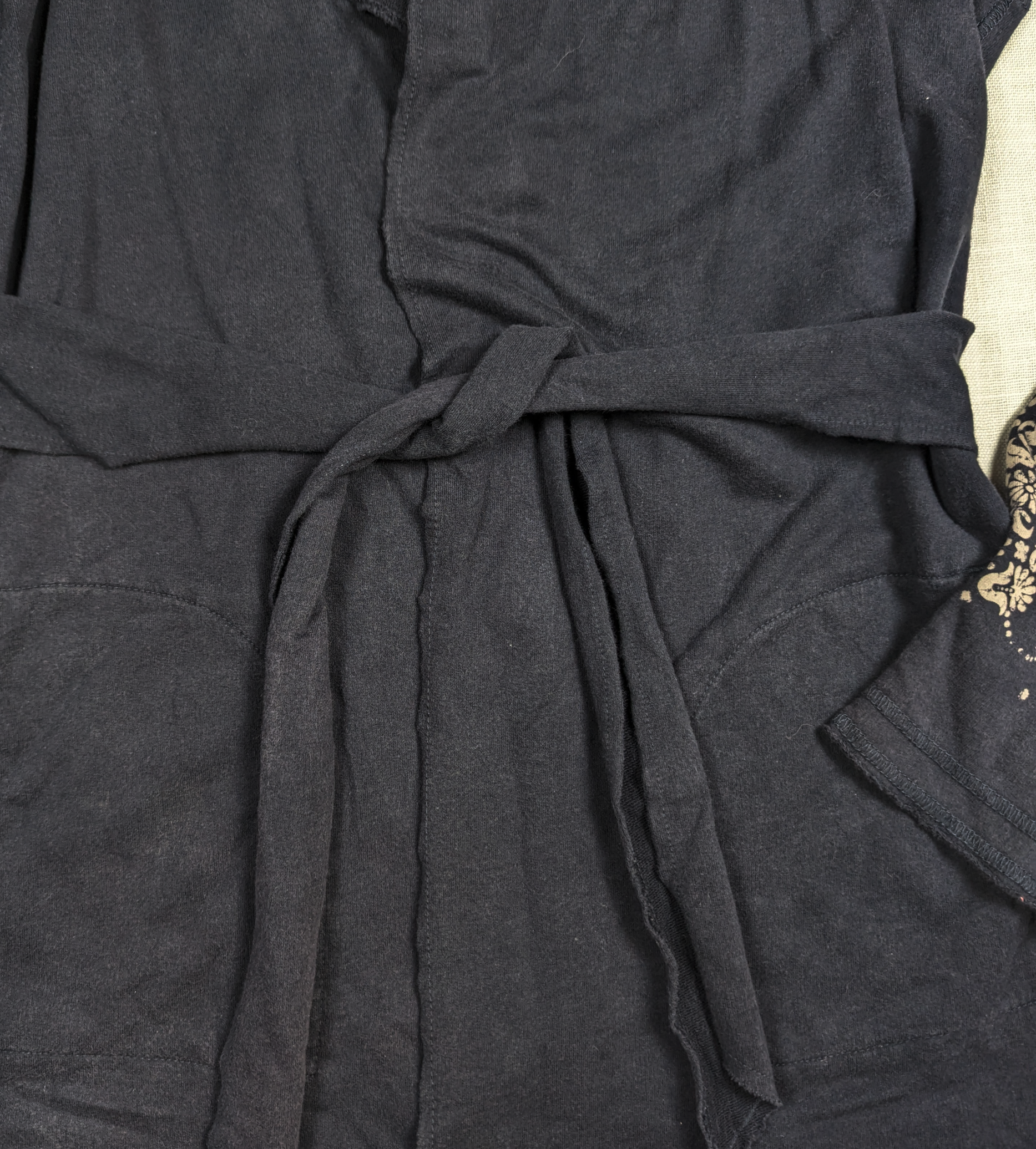 Lucky Brand Wrap Kimono Jingo Stay cozy and on-trend with the Lucky Brand Jacket. The attached belt cinches at the waist for a flattering fit, while the boho design