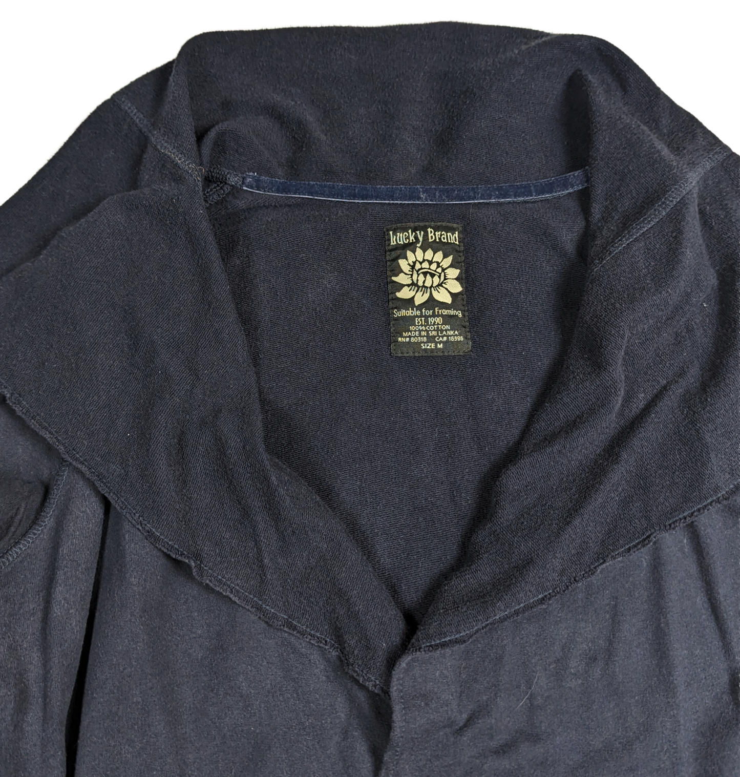 Lucky Brand Wrap Kimono Jingo Stay cozy and on-trend with the Lucky Brand Jacket. The attached belt cinches at the waist for a flattering fit, while the boho design