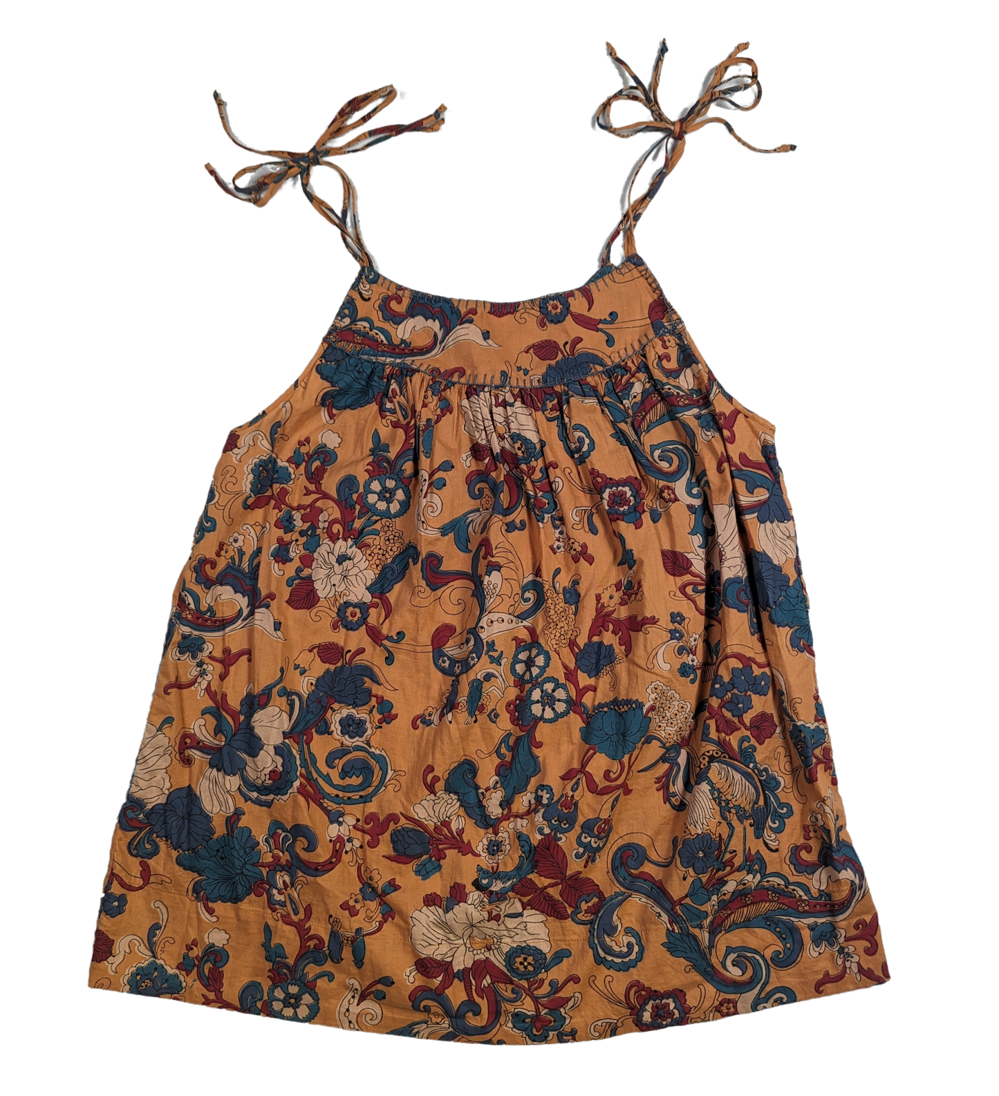Lucky Brand Printed Tank Top Size Small Get lucky with this playful printed tank top from Lucky Brand! Perfect for any occasion, this tank features a unique floral print and tie straps for added fun. Avail