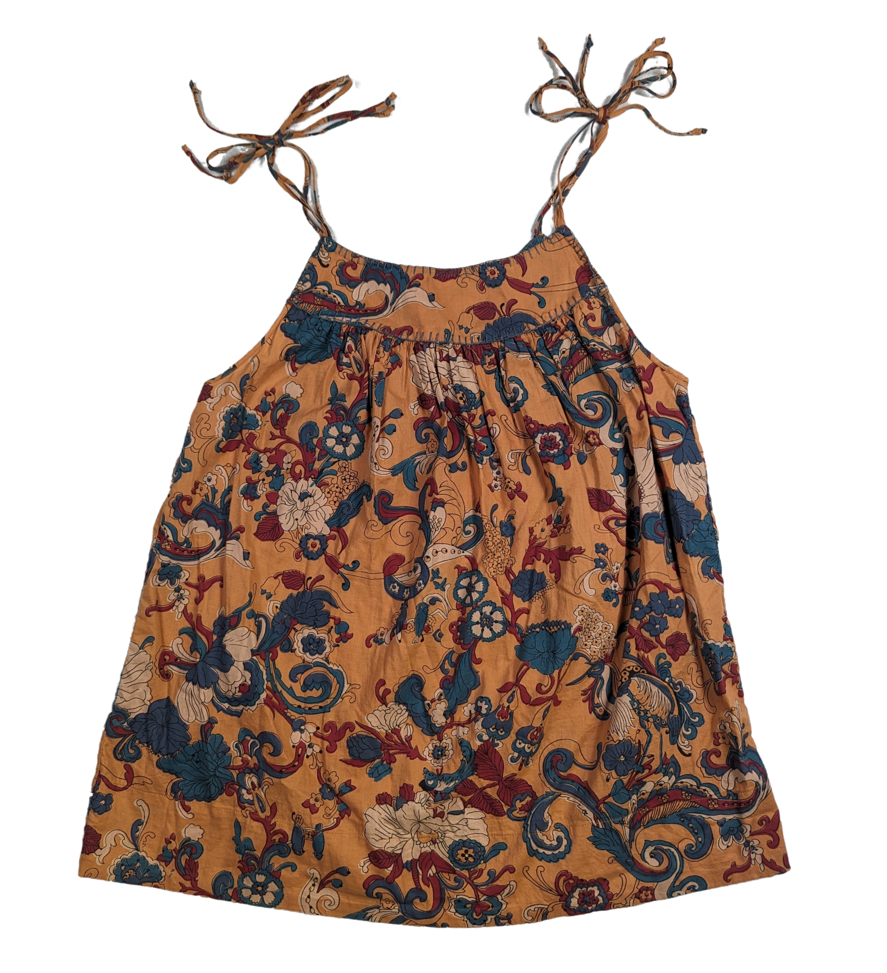 Lucky Brand Printed Tank Top Size Small Get lucky with this playful printed tank top from Lucky Brand! Perfect for any occasion, this tank features a unique floral print and tie straps for added fun. Avail