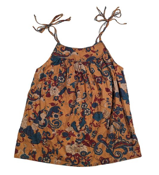 Lucky Brand Printed Tank Top Size Small Get lucky with this playful printed tank top from Lucky Brand! Perfect for any occasion, this tank features a unique floral print and tie straps for added fun. Avail