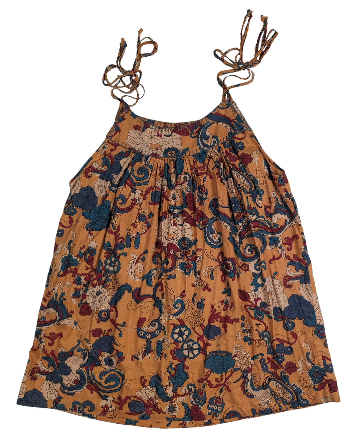 Lucky Brand Printed Tank Top Size Small Get lucky with this playful printed tank top from Lucky Brand! Perfect for any occasion, this tank features a unique floral print and tie straps for added fun. Avail