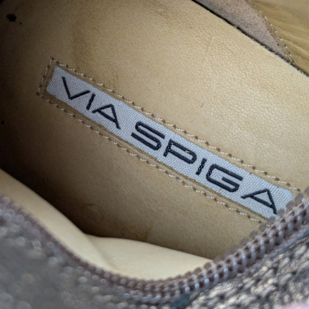 Via Spiga High Heel Hanna Bronze Leather Knee Length Boot Size 9 1/2 N Step out in style with these stunning Via Spiga Hanna Knee-Length Boots! Crafted from luxuriou