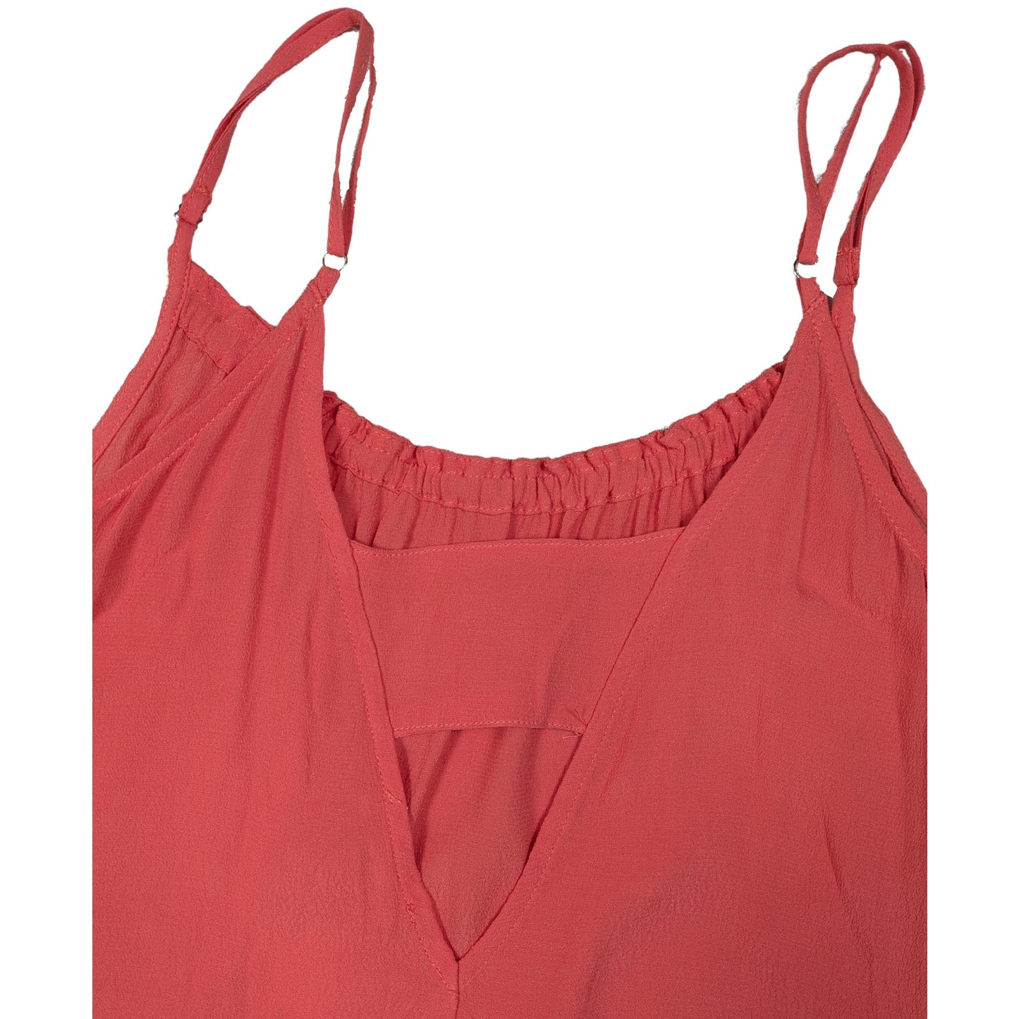Lovestitch Rain or Shine Coral Spaghetti Strap Sundress Size Large