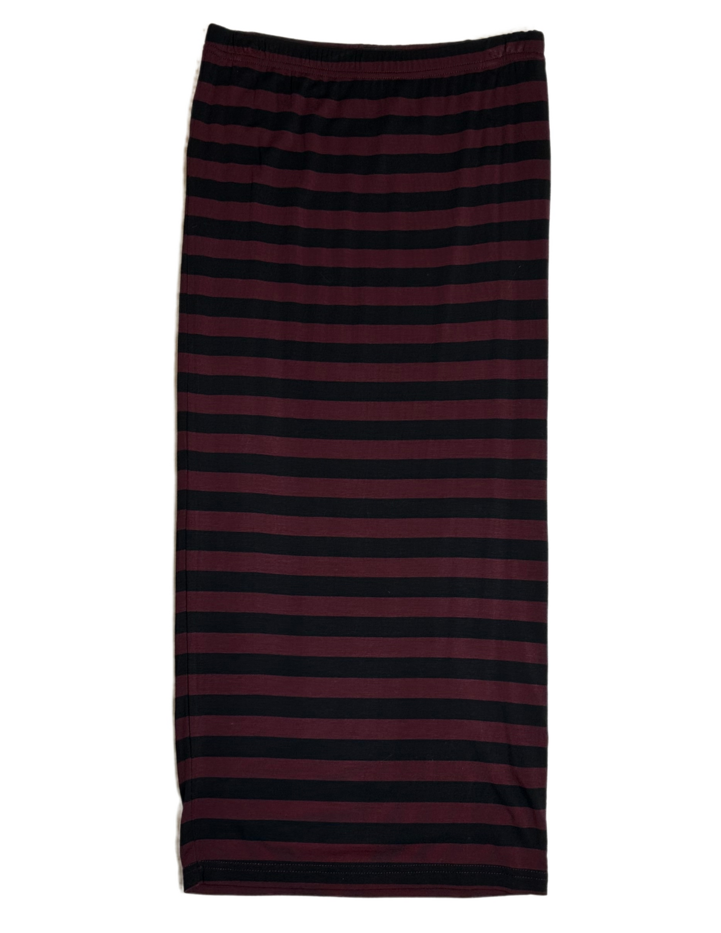 i jeans by Buffalo Long Burgundy and Black Stripe Stretch Skirt Size MGet ready to rock your casual look with the i jeans by Buffalo long burgundy and black stripe s