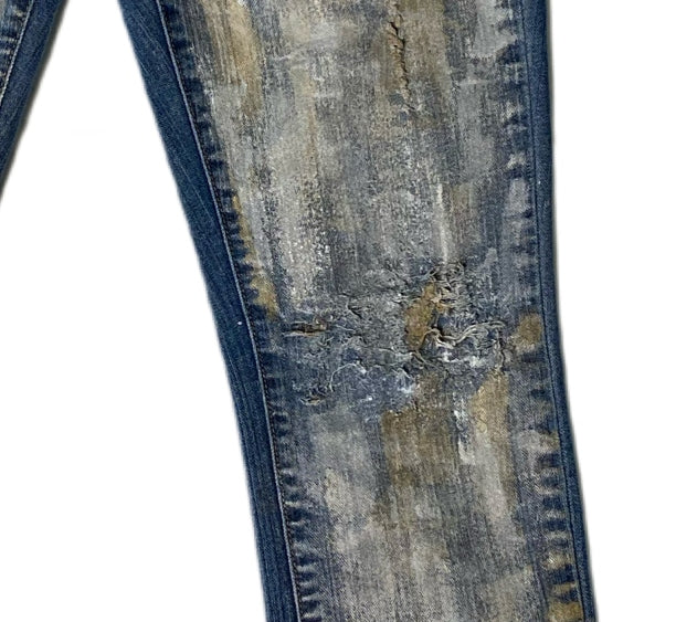 REFRESHED- Ann Taylor LOFT Hand Painted Denim Jeans Size 8