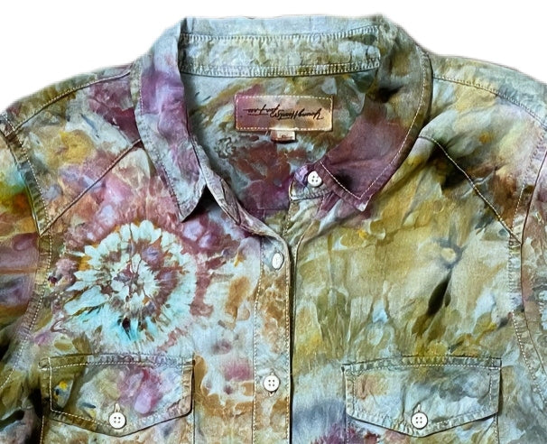 REFRESHED- Young Hearts Run Free Hand Dyed Shirt Size Small