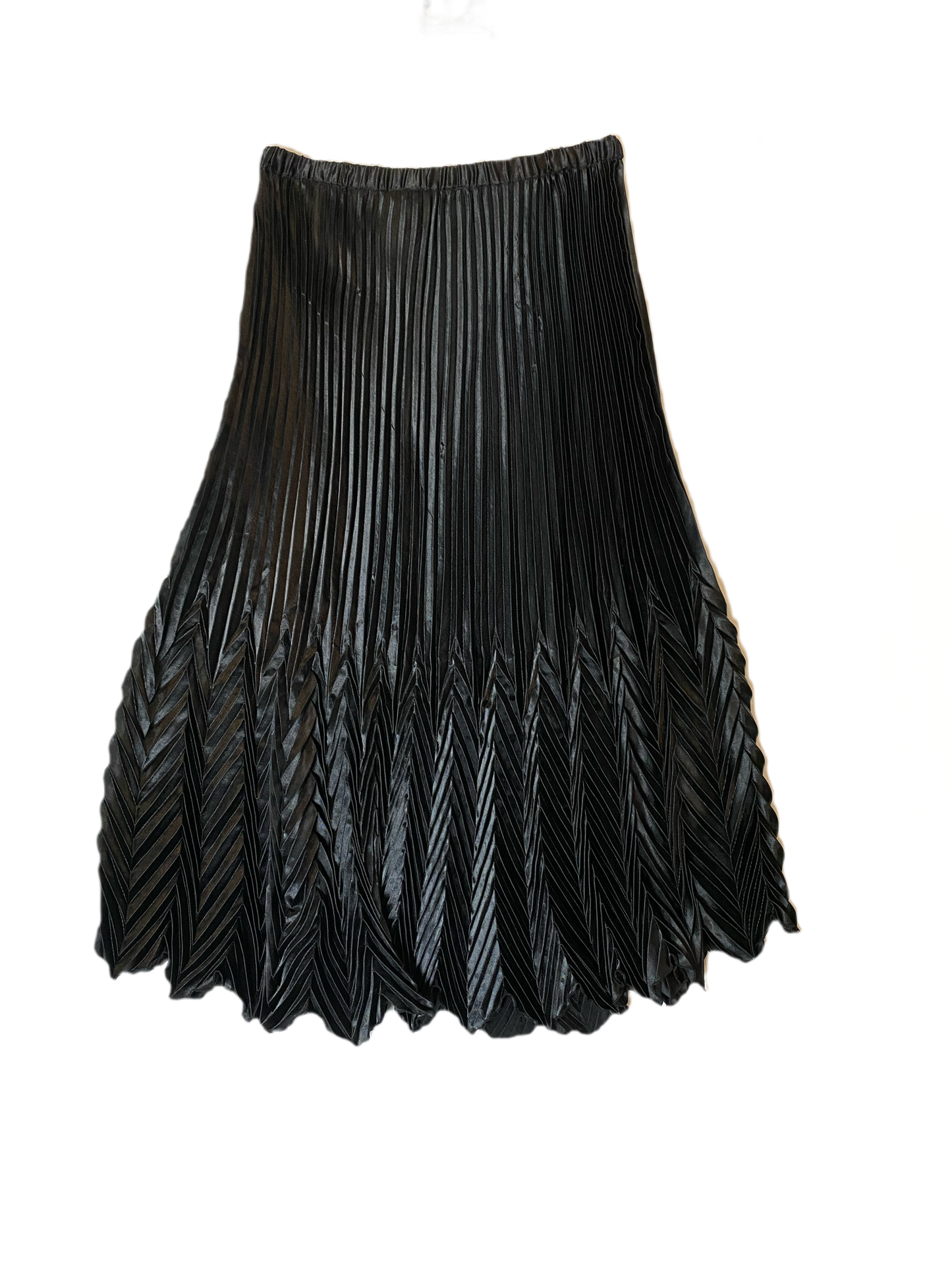 CachetThis Cachet long multi pleated black skirt is sure to turn heads. Crafted with a silky fabric, this black skirt features pleats with a stand out pattern at the bottoSkirtsCachet Long Multi Pleated Black SkirtCachet Long Multi Pleated Black Skirt