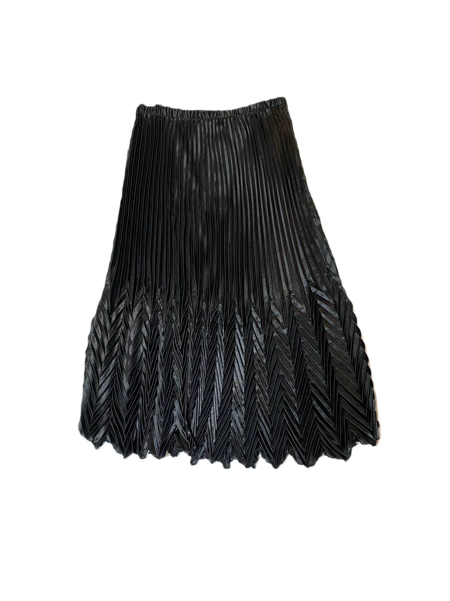 CachetThis Cachet long multi pleated black skirt is sure to turn heads. Crafted with a silky fabric, this black skirt features pleats with a stand out pattern at the bottoSkirtsCachet Long Multi Pleated Black SkirtCachet Long Multi Pleated Black Skirt