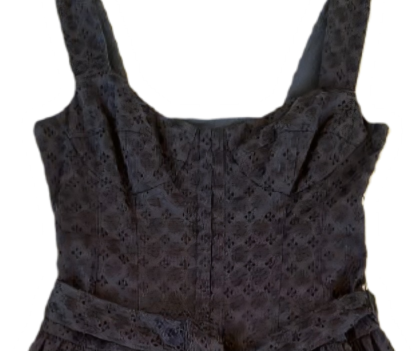 Nanette Lepore Mambo Bustier Black Eyelet Dress Size 4