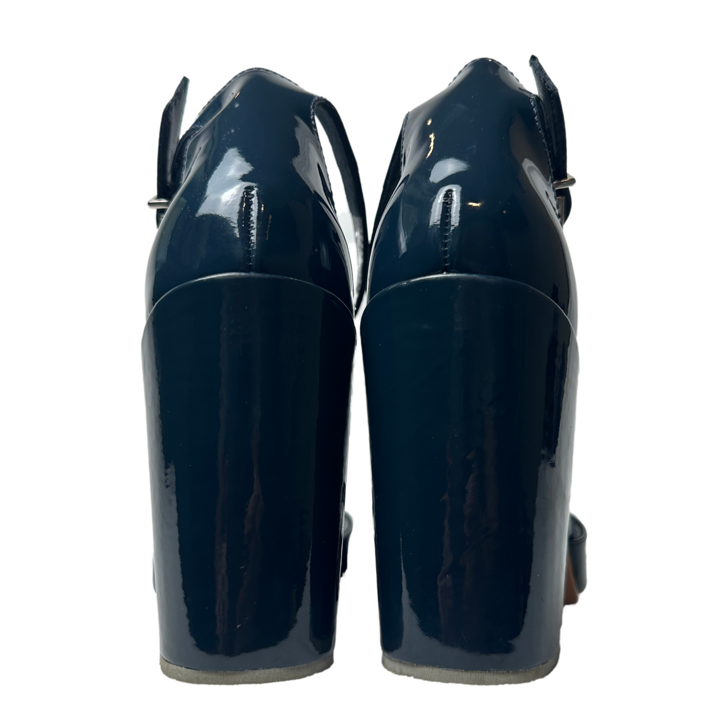 Rachel Comey Teal Patent Leather Coppa Block Heel - EUC size 9.5 Take a stylish step forward in the Rachel Comey Teal Paten Leather Coppa Block Heels. The dark teal