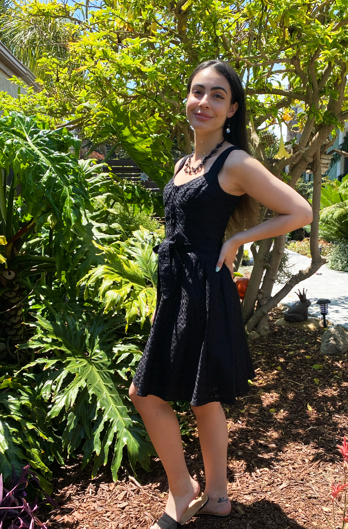 Nanette Lepore Mambo Bustier Black Eyelet Dress Size 4