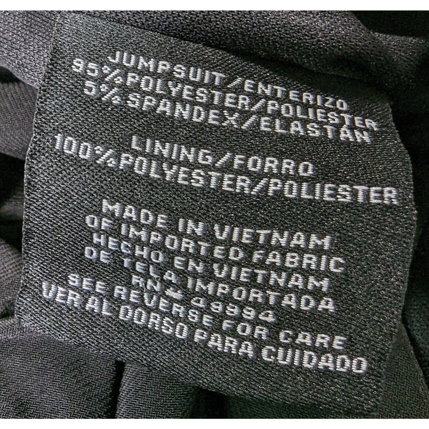 R & M Richards Black Sleeveless Knit Jumpsuit Size 12 The R & M Richards Sleeveless Jumpsuit is perfect for a chic, evening look. Its wide-leg fit, cowl neckline, an